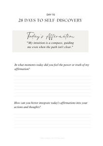 The Daily Affirmation Guide: 28 Days to Self-Discovery - Downloadable